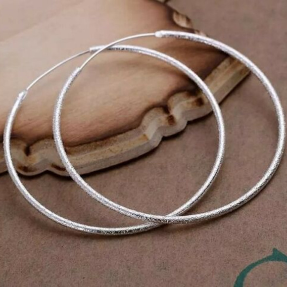 Jewelry - 925 Sterling Silver Dazzle 2.2 inch Big Earrings Jewelry - 925 Sterling Silver Dazzle 2.2 inch Big Earrings